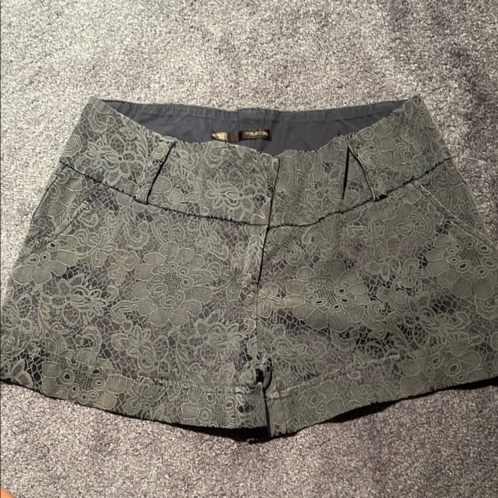 Maurice’s Blue Lace High Waist Shorts